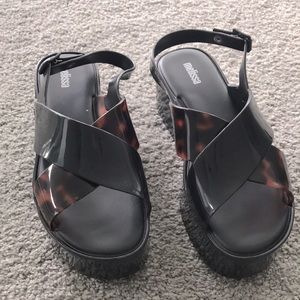 Melissa (Brazilian Brand) rubber sandals.